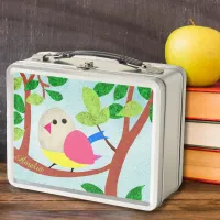 Bird in a tree metal lunch box