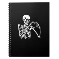 Skeleton Heart Hands Sign Halloween Costume Retro  Notebook