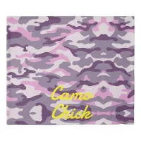 Girly Camouflage Pinks Monogram in Yellow | Duvet Cover