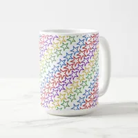 Mug - Diagonal Bands of Colored Stars