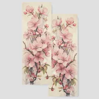 Cherry Blossom March Birth Month Flower Two-sided Bookmarks