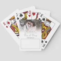 Modern Photo Overlay Wedding Guest Book Poker Cards