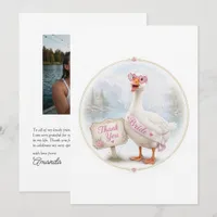 Silly Goose Lake Bachelorette Party Photo Thank You Card
