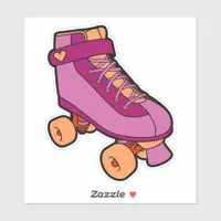  Lesbian Pride Skating Pink Retro Roller Skate Sticker