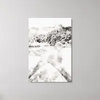 Watercolor Kayak Canvas Print