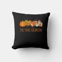 Tis The Season Football Pumpkin Spice Everything F Throw Pillow