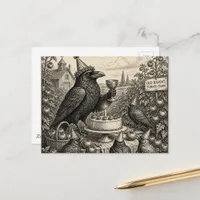 Ravens Having a Birthday Party at the Tomato Farm Postcard
