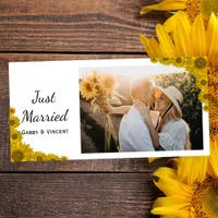 Sunflower Edge Just Married Announcement