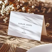 Elegant Modern Calligraphy Script Photo Wedding Place Card
