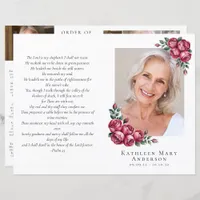 Budget 4-page Minimalist Funeral Program