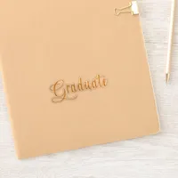 Graduate gold script sticker