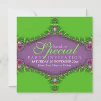 Exotic Magic Genie Fractal Art Invitation