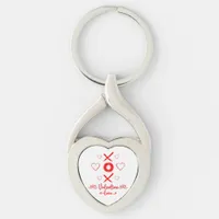 Valentine's XOXO with Hearts in Red | Keychain