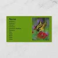 Yellow Tiger Swallowtail Butterfly Business Card