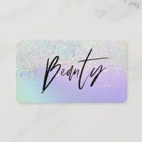 *~* BEAUTY  .  Hologram Holograph Rainbow Glitter Business Card