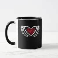 Skeleton Hands With Heart Classic Mug