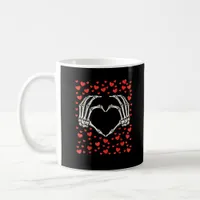Skeleton Hand Red Heart Birthday Valentines Day  Coffee Mug