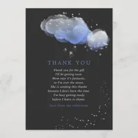 Watercolor Stars Night Sky Baby Shower Thank You Card
