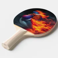 Stunning Flame-boyant Firebird Hot Mandarin Duck Ping Pong Paddle