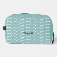 Ocean Waves Summer Sea Elegant Aqua Personalized Dopp Kit