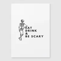Eat Drink And Be Scary Halloween Skeleton Vintage 