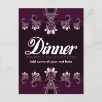 Dinner Party Invitation template Postcard