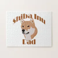 Shiba Inu Dad head illustration Jigsaw Puzzle