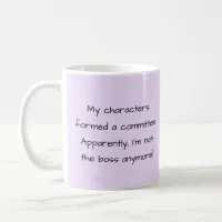 Mauve Funny Author Writing Coffee Mug