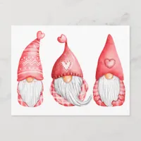 Cute Love Gnomes Valentines Holiday Postcard