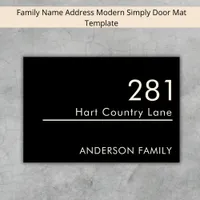 Split Family Name House Number Address Front  Doormat