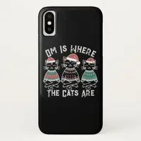 Om Is Where the Cats Are Holiday iPhone X Case