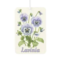 Purple Pansies Botanical Art Personalized  Air Freshener