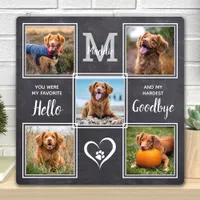 Personalized Pet Memorial Pet Loss Photo Collage Plaque