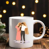 Valentine's Day for Couple Two-Tone Coffee Mug