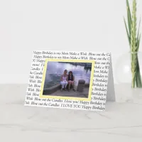 Personalized Photo Happy Birthday to my Mom Card