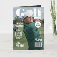 Tee Time Magazine-Themed Golf Party Invitation