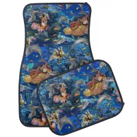 Ocean Underwater Dolphins Colorful Coral Car Floor Mat