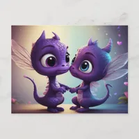 *~* AP48 PHOTO Invite Dragon Dino Cartoon Postcard