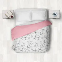 Paris I Love You Pattern Pink ID914 Duvet Cover