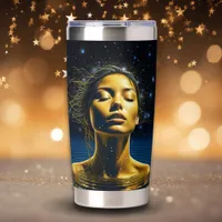 Spiritual Woman in Water under the Stars Insulated Tumbler