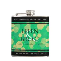 Elegant 19th Jade Wedding Anniversary Celebration Flask