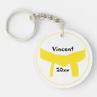 Martial Arts Yellow Belt Keychain