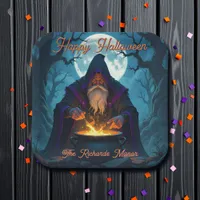 A Warlock Brewing up a Halloween Party Paper Plates