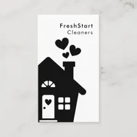 House Cleaning Home Services Minimal Simple  Business Card