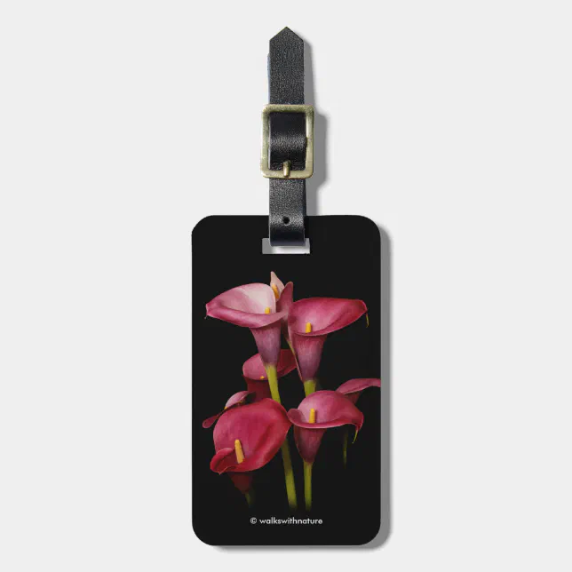 Elegant Purple Calla Lilies Luggage Tag