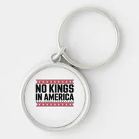 No Kings In America USA Minimal Clean Keychain