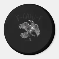 Crow, F-Caw-F Funny Bird Retro Graphic Magnet