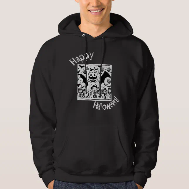 Halloween fiesta en noir et blanc  hoodie