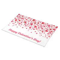  Red Confetti Hearts Valentine's Day Cloth Placemat