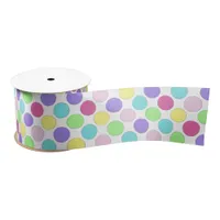 Fun Colorful Polka Dots Satin Ribbon